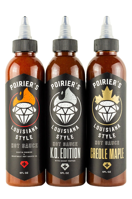 Poirier's Louisiana Style Hot Sauce Trio Pack | Dustin Poirier’s Louisiana Style